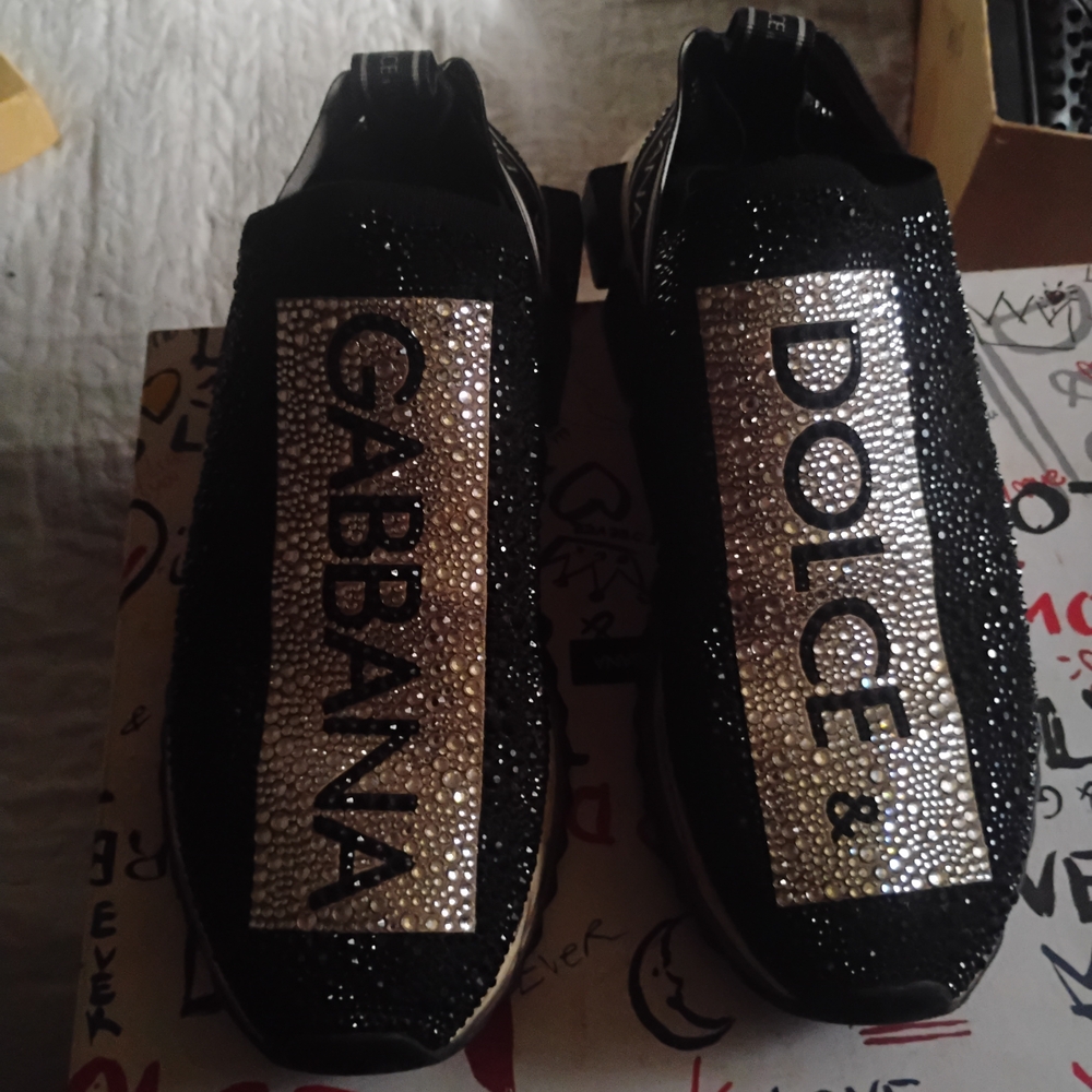 Dolce & Gabbana Black and Silver Sneakers